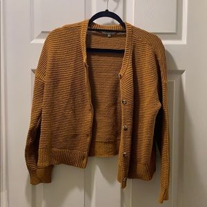Cropped Mustard Cardigan